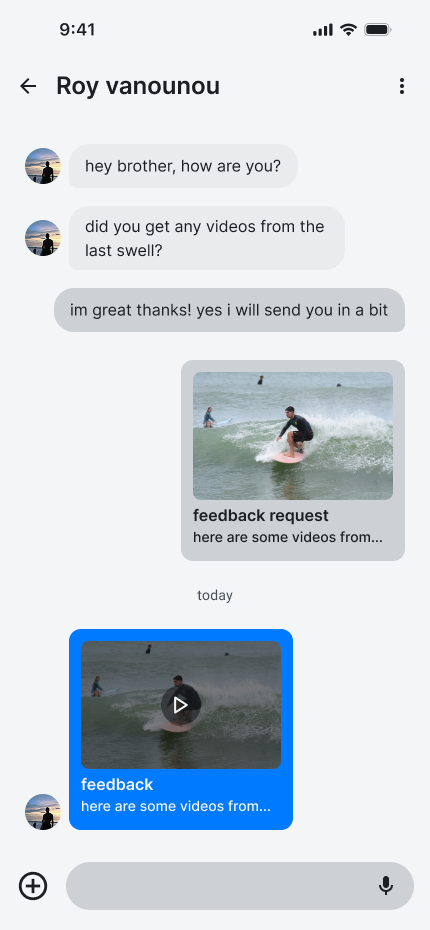 Athlete sends feedback request