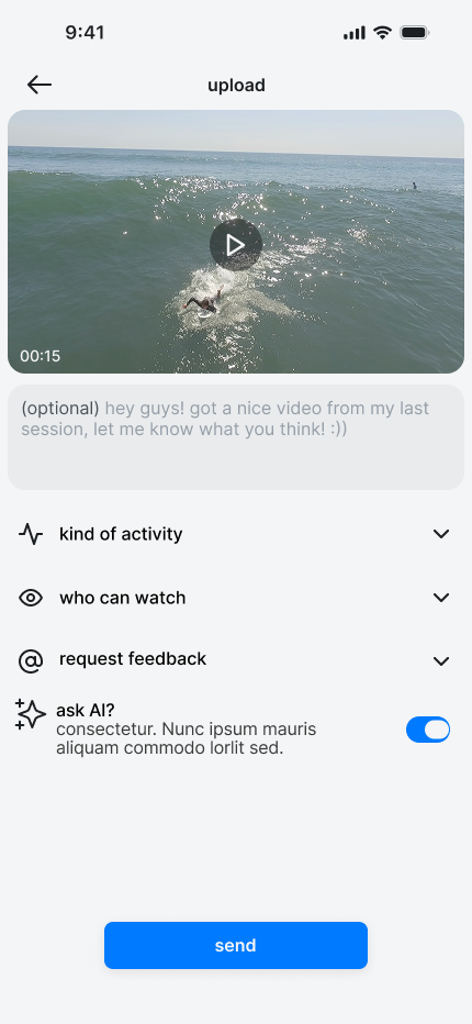 Configure feedback