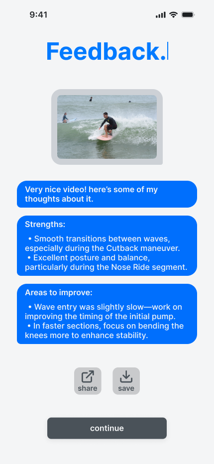 AI feedback result